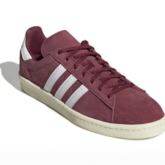 Adidas Campus Burgundy Suede Sneakers Men’s 6.5 / Women’s 7.5 NWT with Box - Picture 1 of 6